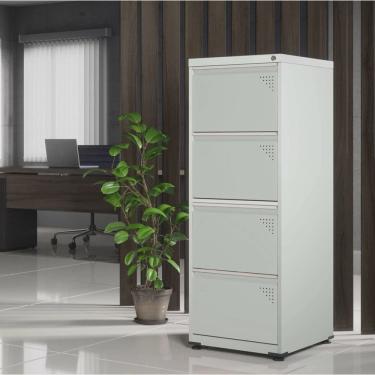 Imagem de Gaveteiro Arquivo em Aço 4 Gavetas Suporta 25kg Cada Pandin Móveis