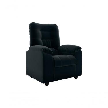 Imagem de Poltrona Reclinável Onix 1 Lugar Veludo Preto Matrix