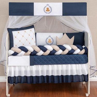 Imagem de Kit De Berço Ursinho Principe E Princesa Bebe Com Edredom - Jm Enxovai
