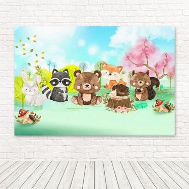 Imagem de Painel Retangular 3D Sublimado Bosque 2,0X1,5 Frt-5190