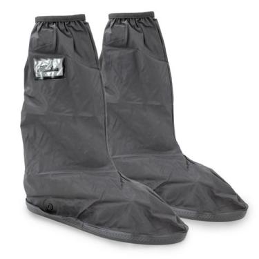 Imagem de Polaina Bota Galocha Impermeavel Motoqueiro Moto Solado Chuva Preto Ta