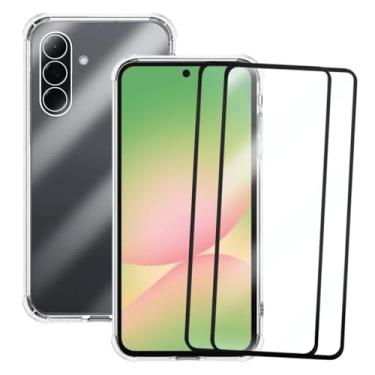 Imagem de Capa Capinha Case Anti Shock Slim Compatível Samsung Galaxy A56 e 2 Pelicula de Vidro 3d Cobre Toda Tela