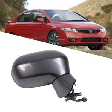 Imagem de Espelho lateral do passageiro adequado para HONDA CIVIC 2006 2007 2008 2009 2010 2011 Conjunto de espelho lateral para Honda Civic Acessórios Espelho retrovisor lateral de reposição para ajuste de