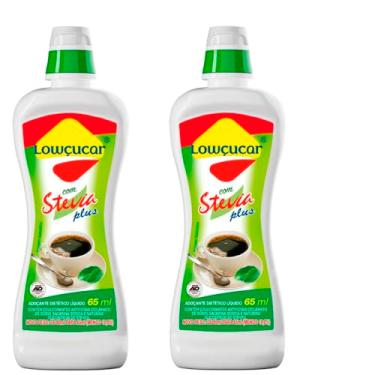 Imagem de Kit 2un Adoçante Lowçucar Plus Stevia Líquido 65 Ml