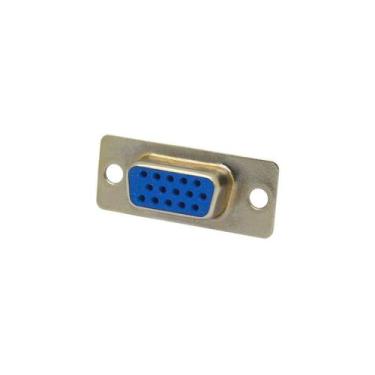 Imagem de Conector DB15 Fêmea Solda Fio VGA 180º - DS1035-15F - Multcomercial