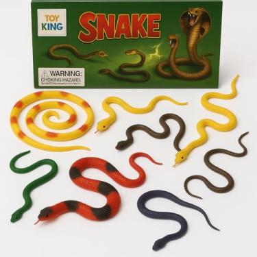 Imagem de Conjunto de Cobras de Brinquedo, 8 Unidades, Plástico, 10,5-16 cm, Multicores, com Selo Inmetro