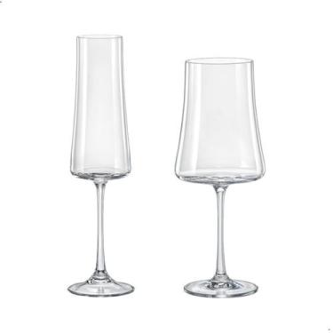 Imagem de Taças De Cristal Bohemia Para Champanhe e Vinho Xtra 12 Peças - Bohemi