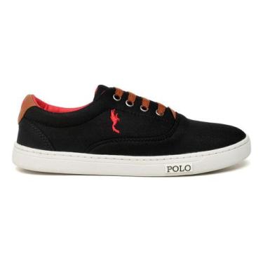 Imagem de Tenis Infantil, Solado Borracha Costurado Super Leve - Polo Blu, Preto
