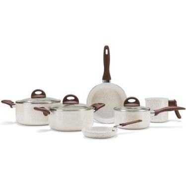 Imagem de Conjunto de panelas 6pcs c.l smart plus van - Brinox, Vanilla, 6