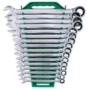 Imagem de Jogo Chave Combinada Catraca 1/4 A 1 13 Pçs St09040g Sata - APEX - SAT