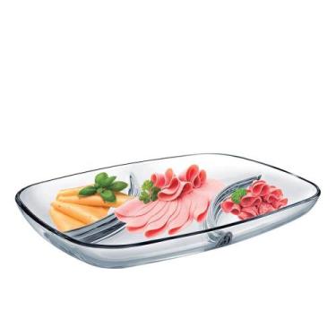 Imagem de Petisqueira de Vidro Parma Multiúso G com 3 Divisões Ruvolo