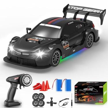 Imagem de YUAN PLAN RC Drift Car 1:16, 2.4GHz 4WD Remote Control Car, 30+KM/H High Speed Drifting RC Cars with LED Lights Two Batteries and Drift Tires Racing Cars for Adults Boys Kids, Black