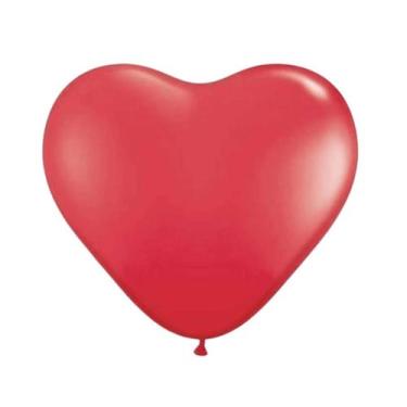 Imagem de Bexiga Balões Namorados Coração Nº 6 Vermelho - 50 Unid - Pic Pic