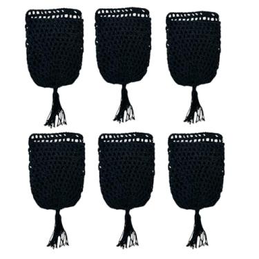 Imagem de Caçapa de Crochê para Mesa de Sinuca, Conjunto com 6 Peças, Cor Crua, Redinha Artesanal para Bilhar e Snooker