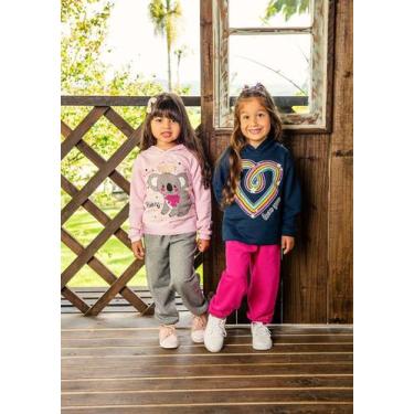 Imagem de Kit 5 Calças De Moletom Juvenil Inverno Menina Menino - TGS Confecções