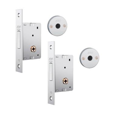 Imagem de Fechadura Stam 1001 Tetra Dupla Inox Par