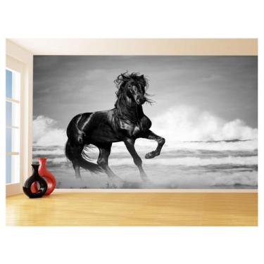 Imagem de Papel De Parede Animais Cavalo Trotando Campo 3,5M Anm358 - Você Decor