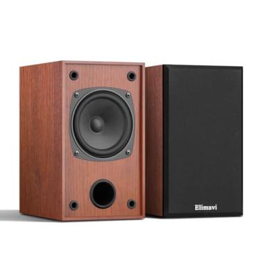 Imagem de Elimavi 30 W x 2 alto-falantes passivos para toca-discos e sistemas de home theater, alto-falantes estéreo de média e alta frequência, alto-falantes surround traseiros internos, requer um amplificador