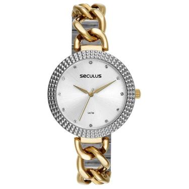 Imagem de Relógio Feminino Seculus Correntes e Texturas 44257LPSVBB3