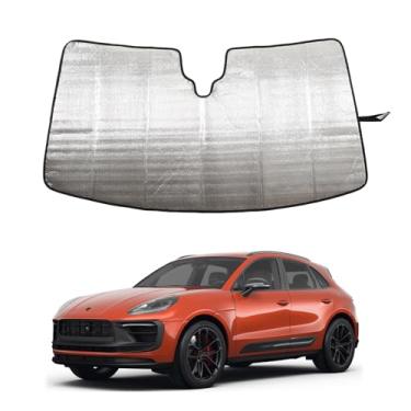Imagem de Para-brisas para Porsche Macan 2014-2026 Acessórios Para-sol Janela Frontal Para-sol Dobrável Reflexivo Protetor Solar Protetor Solar Bloqueador UV Protetor de Privacidade HeatShield Mantenha o