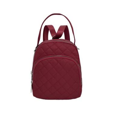 Imagem de Bolsa Mochila Feminina Pequena Transversal Mão Vários bolsos Resistent