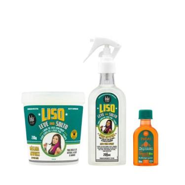 Imagem de Kit Lola Liso Leve e Solto Masc 230ml + Spray 200ml + Pinga! Óleo Ceno