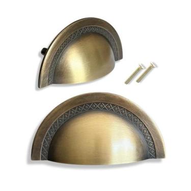 Imagem de 8 Puxadores para Móveis Shell, 64mm Premium em Metal Zamac - Compras F