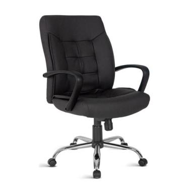 Imagem de Cadeira Para Escritório Diretor Linha Gênova Preto - DESIGN OFFICE MÓV