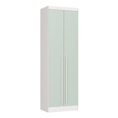 Imagem de Módulo Guarda-roupa 2 Portas Infinity Branco Line/ Pistache Line