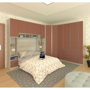 Imagem de Guarda Roupa Canto 11 Portas E 11 Gavetas Crema Com Gaia