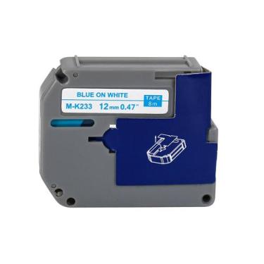 Imagem de Fita Compatível Brother M-K233 X Branca Letra Azul 12mm - X-Full