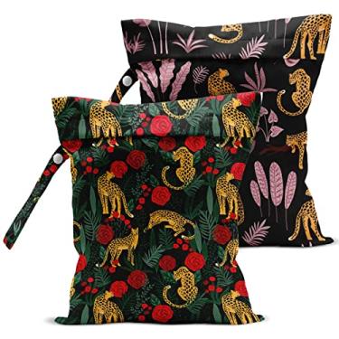 Imagem de zcyxuuw 2 Peças Bolsa Molhada, Seca Para Roupa De Banho, Viagem, Praia, Piscina, Fraldas, Roupas Sujas Ioga, Artigos Higiene Pessoal, Maquiagem, Decoração Banana E Frutas, Presente Mulheres.