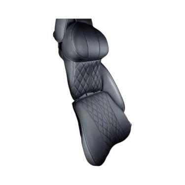 Imagem de Almofada De Pescoço Para Carro Em Espuma Viscoelástica E Couro Com Sup