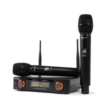 Imagem de Microfone Profissional de Mão Duplo Sem fio K402M - KADOSH