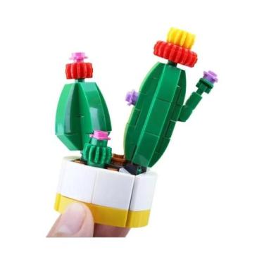 Imagem de Crianças DIY Simulação Suculentas Bonsai Cacto Aloe Vera Blocos De Con