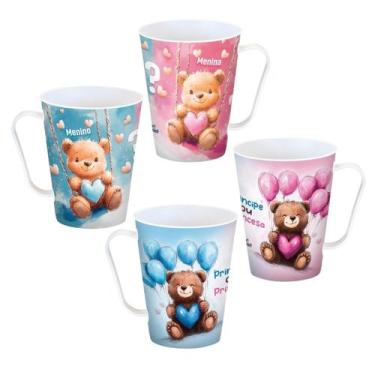 Imagem de Kit Caneca Lembrancinha Chá Revelação 48 Peças Menino Menina - Revenda