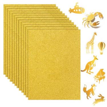 Imagem de 38 folhas de papel cartolina dourada com glitter, cartão grosso para convites, menus, confecção de cartões, impressão estacionária, projeto de arte, álbum de recortes, decoração de festa de casamento