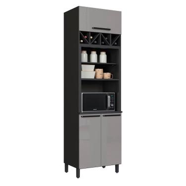 Imagem de Torre-Quente para Cozinha 3 Portas Indekes Isa, Chumbo e Titânio, 70 cm