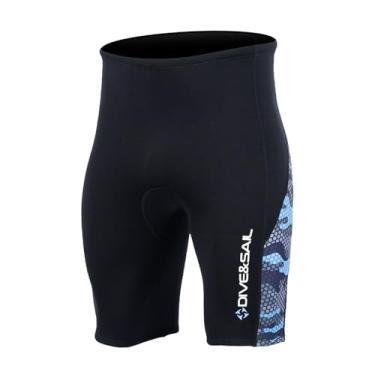 Imagem de doorslay Shorts masculinos, shorts de neoprene, leggings de natação de 2 mm de espessura para mergulho, surfe, esportes aquáticos, com snorkeling e caiaque (M)