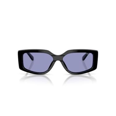 Imagem de Óculos de Sol Vogue Eyewear 0VO5642SU W44/76 Tam 55 / Preto - Lentes Roxo Escuro
