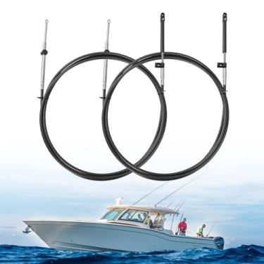 Imagem de ATRACYPART Cabos de acelerador e mudança de barco de 3,5 m, cabo de controle GEN I 600A, compatível com motores de popa Mercury MerCruiser Marine Force, substitui CC17915 (2 peças)