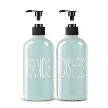 Imagem de Conjunto dispensador de sabão COHOSEGE Glass 500mL, pacote com 2 unida