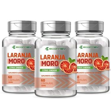 Imagem de 3x Laranja Moro Morosil® 500Mg - 180 Cápsulas Ecomev