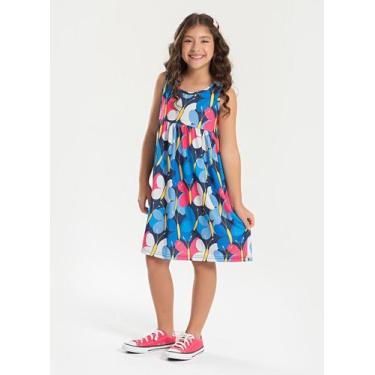 Imagem de Vestido Regata Verão Menina Marinho Borboletas - Molekada, 2