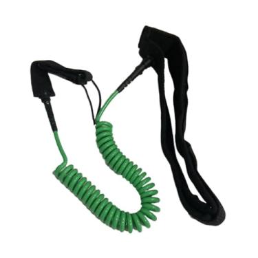 Imagem de oshhni Corda de tração para prancha de surfe, corda de cintura para prancha de remo, 10 pés, reta para de surfe, cinto para caiaque, longboard, fishboard, Verde