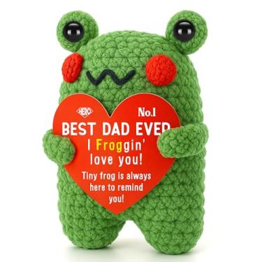 Imagem de LEJIAJINW Gifts for Dad Father in Law Daddy Birthday Christmas, Bonus Step Dads Birthday Gifts for Men Husband Grandpa Fathers Day, from Daughter Son Wife Kids, Love You Best Dad Ever, Mini Cute Frog