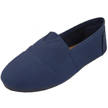 Imagem de Easy USA S308M Tênis de lona masculino sem cadarço, 360 m, azul-marinho, 11