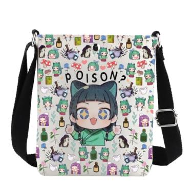 Imagem de G2TUP Bolsa tiracolo inspirada em anime, presentes Mao & Jinshi, presentes para amantes de veneno, anime, boticário, Veneno? Cb, 21 * 15 cm (8.5 inches * 5.7 inches), Ocidental