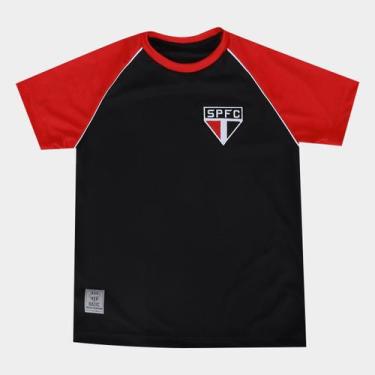 Imagem de Camiseta Infantil São Paulo Retrômania, Preto, P