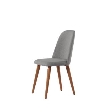 Imagem de Cadeira New Drop - Natural c/ Linho Cinza - Cobre